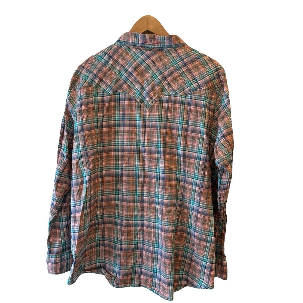 Wrangler Womens Shirt Size XXL Multicolor Plaid‎ Button Up L/S 100% Cotton READ - Picture 3 of 11